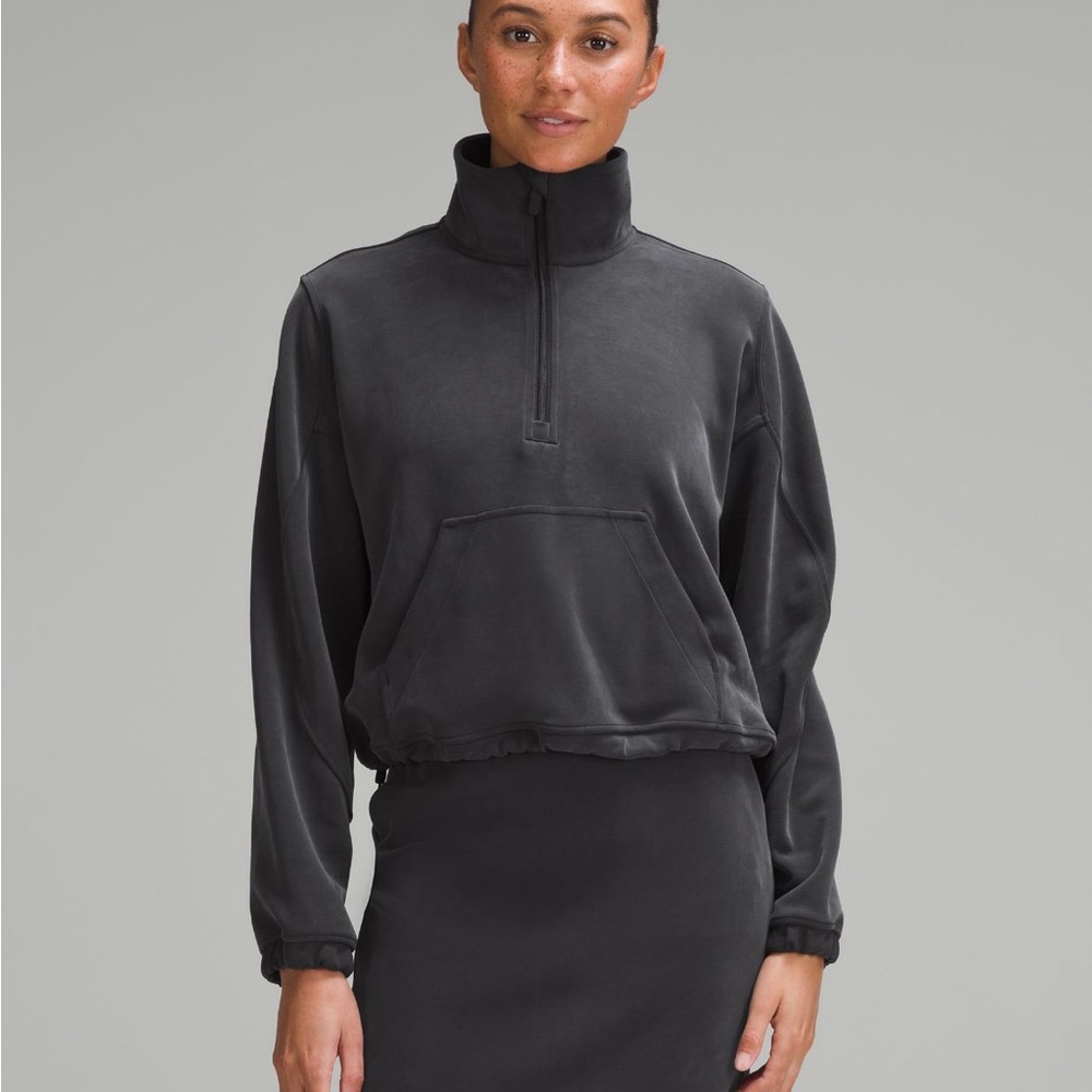 Lululemon brushed soft stream half zip